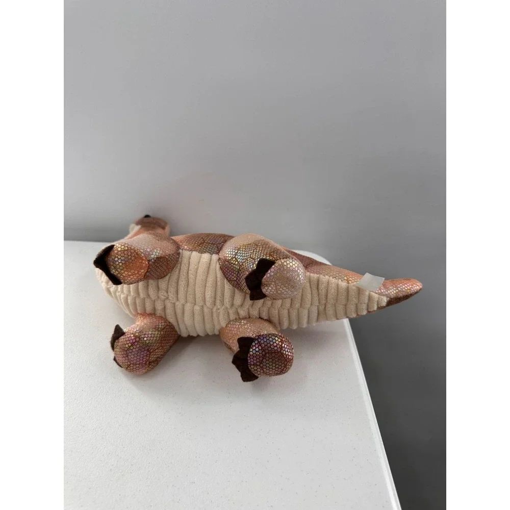 Sparkly Dinosaur Plush Toy Polyester Brown & Pink 15‎ Inches Long For All Ages b